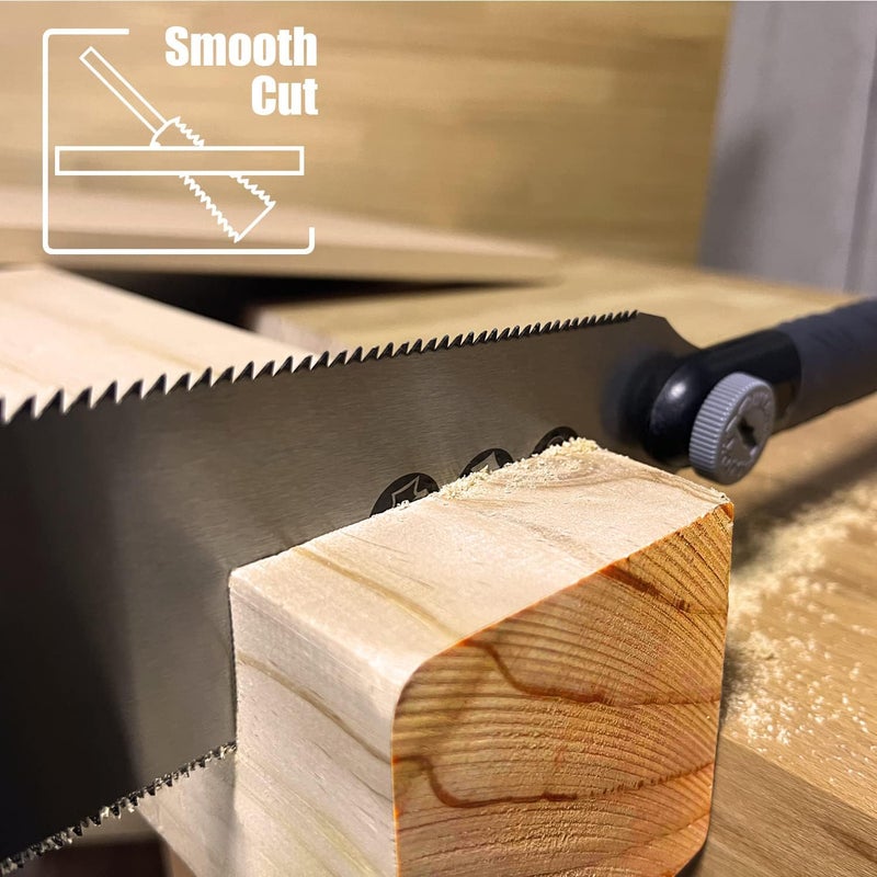 RUITOOL Japanese Pull Saw 10 Inch Double Edge Sided Hand Saw Ryoba SK5 Flexible Blade 10&18TPI Flush Cut Non-slip Plastic Handle Wood Saw for Woodworking Tools - Image 5